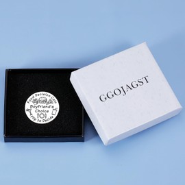 GGOJAGST Funny Valentines Day Gift for Boyfriend Girlfriend Couples Newlyweds Anniversary for Women Men Boyfriend from Girlfriend Double-Sided Wedding Gift for Husband Wife