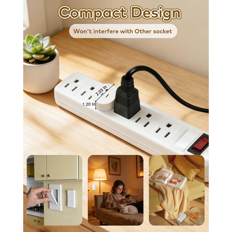 NineLeaf WiFi Smart Plug with Remote,Wireless Remote Outlet w Decor