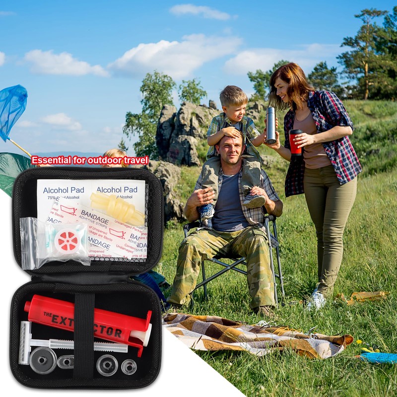 Gvhntk Snake Bite Kit Sting Kit Venom Extractor Suction Pump