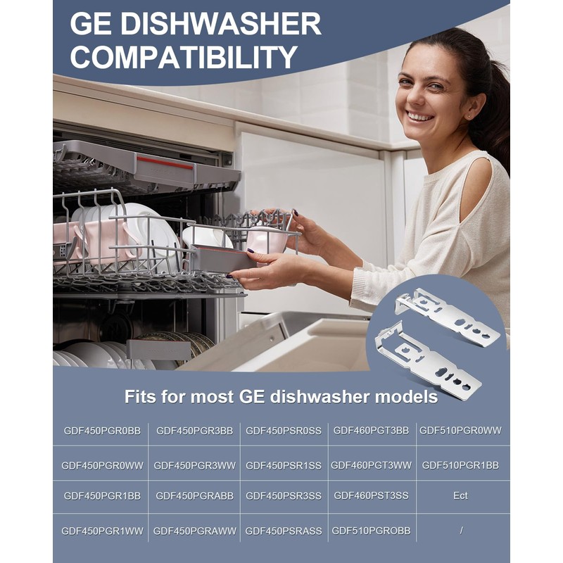 Dishwasher Mounting Bracket Compatiable with GE Series Dishwasher, WD01X27759 Undercounter