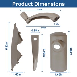 VIDABTE Hardware Packs for Andersen Perma-Shield Casement Windows, Classic E-Z Casement Window Parts, Casement Window Crank kit - 1999 to Present (6 Pcs)