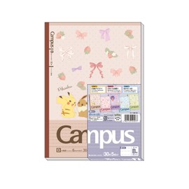 Showa Note Pocket Monster Notebook, Campus Notebook, B-Ruled, B5 Size, Pack of 5, 121729002