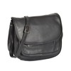 Ladies Genuine Leather Shoulder Classic Cross Body Bag Messenger Style Vancouver Black