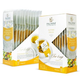 PALMIRA Alpine Field Herbal Tea -lemongrass, chamomile flowers, rose hips, orange peel- Made in Ukraine - 12 Tea Bags