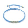 LZD Adjustable Nylon Cord Braided Bead Bracelet Resin Round Infinity