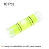 HARFINGTON 10pcs Green Cylindrical Bubble Level, 9.5x34mm, Mini Bullseye Spirit