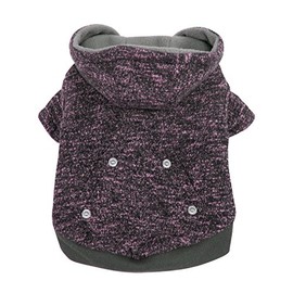 FouFou Dog FFD 61124 Heathered Hoodie for Dogs XL Pink