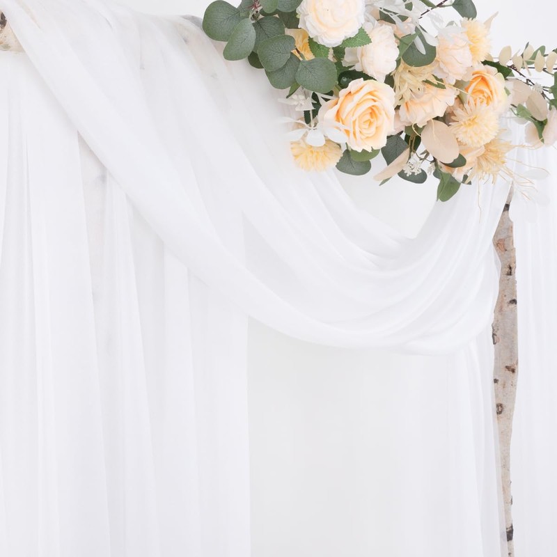 Socomi Wedding Arch Draping Fabric 29" x 20Ft 2 Panels