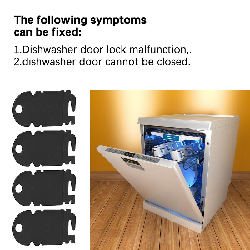 RDEXP Silver and Black Dishwasher Mounting Brackets Replacement for Whirlpool