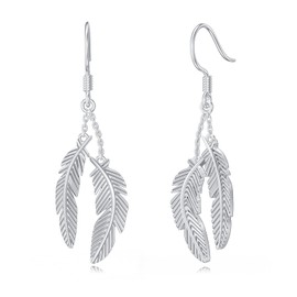 Flpruy Boho Earrings Silver 925 Women's Turquoise Earrings Vintage Jewellery Hanging Earrings for Women Girls Earrings, Sterling Silver