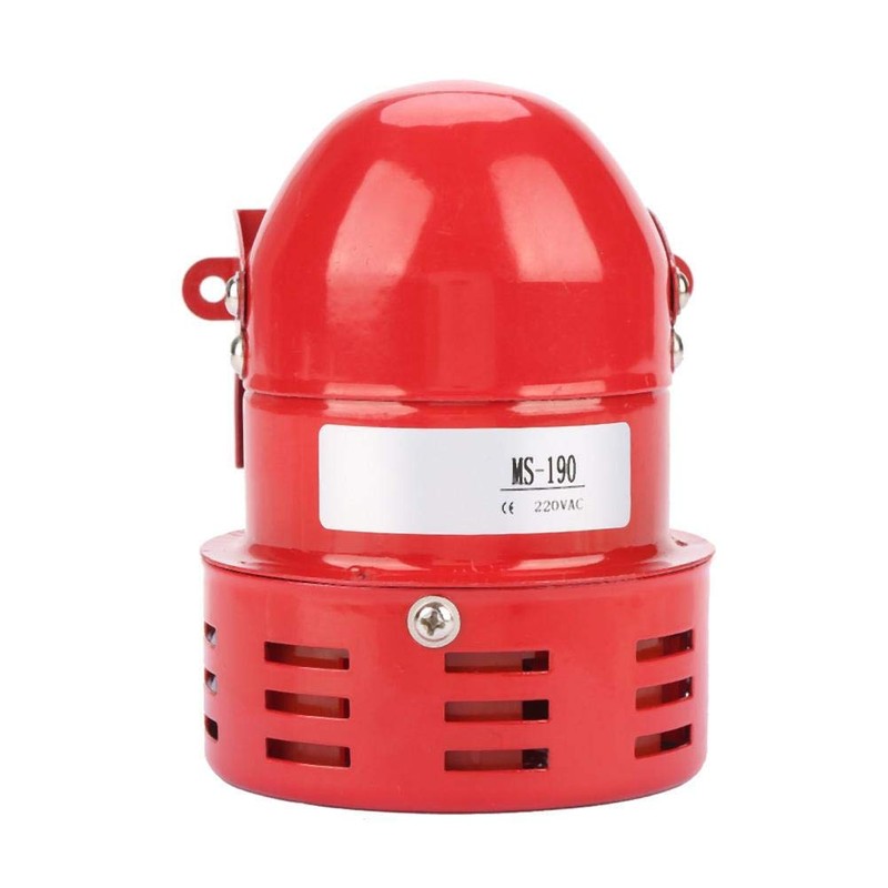 Keenso Engine Alarm, MS-190 220V 120DB Red Mini Metal Engine