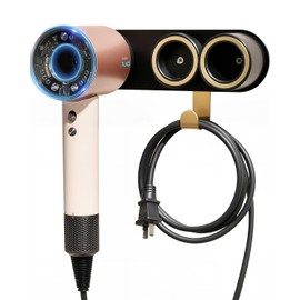 UEMUSI Haartrocknerhalter, Föhn Halterung Ohne Bohren, Halterung Föhn Ohne Bohren für Schlafzimmer Föhnhalter Wand Ohne Bohren Halterung für die Meisten Haartrockner Fön Halter Weiß für Badezimmer