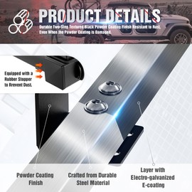 Door Storage Hangers Bracket Holder Cart Compatible with 2021 2022 2023 2024 2025 Ford Bronco Movable Stand Rack Sliding for 2/4 Door (Black)