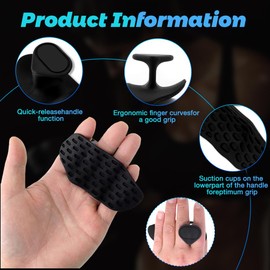 2Pcs Gym Grips, Anti Slip Workout Grips, Ergonomic Fingerless Rubber Hand Protector Gloves for Weight Lifting, Pull-Ups, for Men and Women