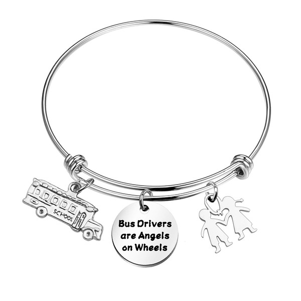 POTIY Bus Drivers Keychain School Bus Drivers Funny Key Chain