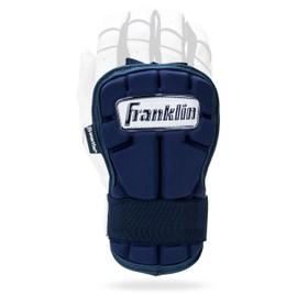 Franklin Sports Baseball Hand + Wrist Guard - PRT LG Series Adult Hand + Wrist Protector for Batting - Protective Shield - Righty + Lefty Hitters - Navy - One Size - Adult