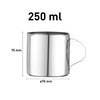 HENDI Milk Jug, Straight Design, with Solid Handle, Cream Jug,