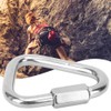 Outdoor Stainless Steel Triangle Shape Screw Lock Carabiner Mounteering Safety