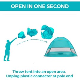 Alvantor Beach Tent Beach Umbrella Outdoor Sun Shelter Cabana Automatic Instant Pop-Up UPF 50+ Portable Beach Shade Camping Fishing Hiking Canopy Easy Set Up Light Weight Windproof for 2-3 Person