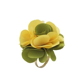 IMINI Large Flower Ring for Women Girls Open Statement Ring Floral Finger Band Engagement Promise Ring, Fabric, New