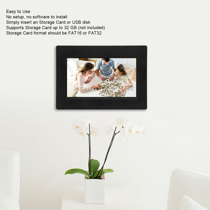 Digital Photo Frame 7 Inch HD IPS Screen Support USB