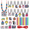 APUDWN 24 Sets Back to School Bead Necklace Crafts Kit