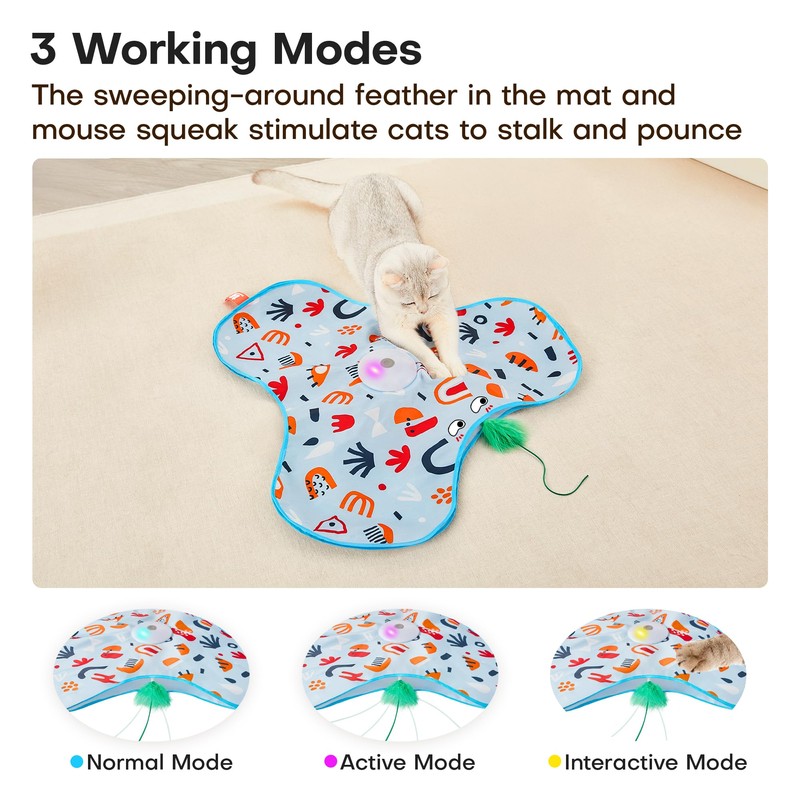 Potaroma Hide and Seek Interactive Cat Toys, Moving Concealed Wand