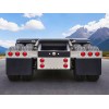 Tail Light Panel Stainless Steel with Four 4.49" and Six