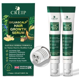 Scalpy Herbal Hair Growth Serum for Thicker Hair: 2 Pack (2 * 20ml) Niacinamide Ginseng Extract Lightweight Scalp Essence for All Hair Types Refreshing Botanical Formula