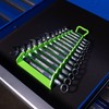 Reverse Wrench Organizer with Handle - Green