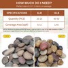 NUPICK 6lb Mexican Beach Pebbles, 2-3" Large River Rocks for