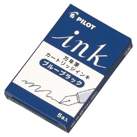 Pilot Fountain Pen Ink Cartridge, Set of 5, Blue Black, IRF-5S-BB