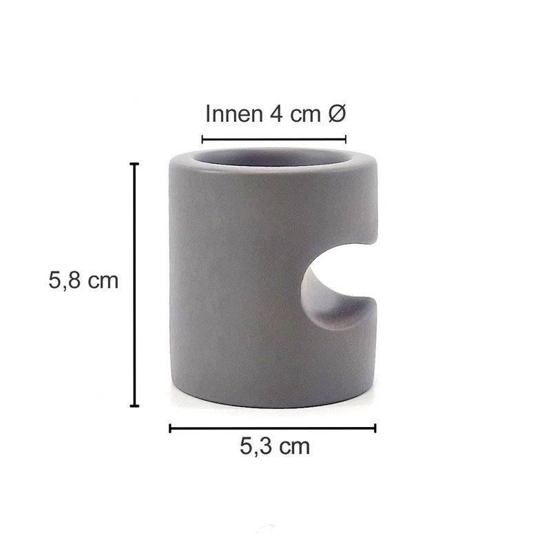 QMBasic Egg Cups Set of 4 Grey Modern Concrete Style