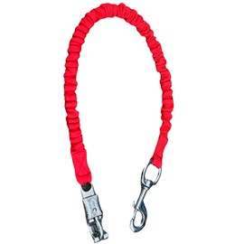 Equipride Heavy Duty Fabric Covered Quick Release Trailer Tie Stable Bungee Tie Elasticated (Red)