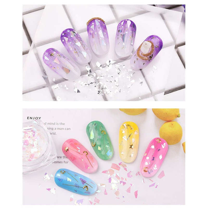 Kingsie 12 Colors Set Gold Aurora Glitter Hologram Gel Nail