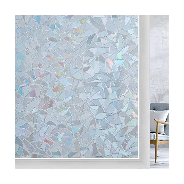 Haton Window Film Privacy One Way Window Cling, 3D Decorative