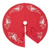 Embroidered Reindeer Christmas Tree Skirt