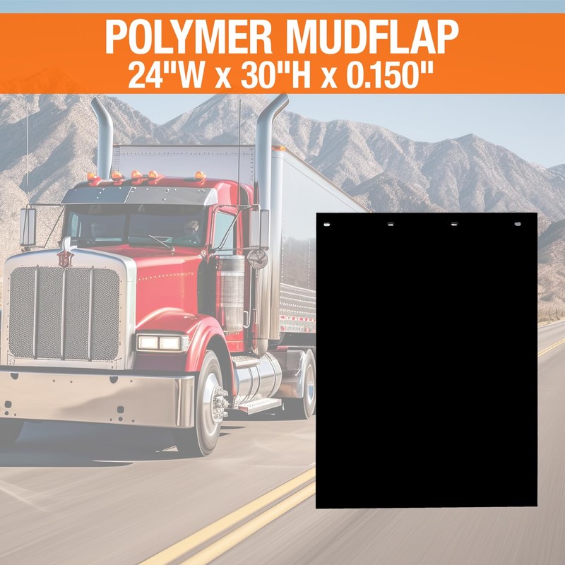 Buyers Products RC30PPB, 2 Pack, Super Durable Black Polymer Mudflaps