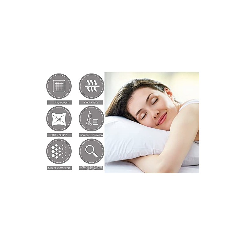 Egyptian Cotton 200 Thread Count Pillow Cases 2 Pack (White)