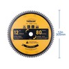 YullSorom 12-Inch 80-Tooth Miter/Table Saw Blades TCT Fine-Finish Professional Woodworking