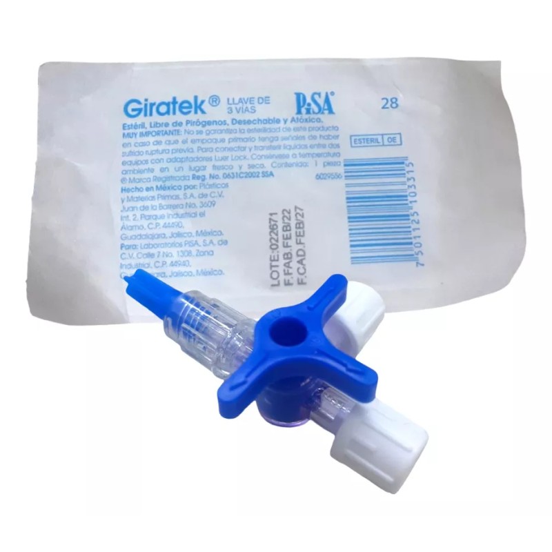 PiSA Llave De 3 Vías Sin Extensión Giratek Pisa C/25