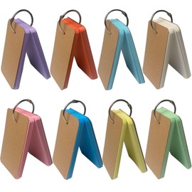 Word Book, 40 x 8 Books, 320 Cards, Word Cards, Word Books, Memorization Cards, Large, Increase Memorization Efficiency, Card Ring Binding, English, Kanji, Examination, Test (8 Colors)