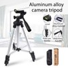 Camera Tripod with Mobile Phone Holder Portable Extendable Travel Camera