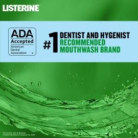 Listerine Alcohol-Free Kids Mouthwash, ADA Accepted with Sodium Fluoride for Cavity Protection, Mint Shield Flavor, 2 x 500 mL