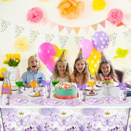 81Pcs Butterfly Theme Party Tableware Set Butterfly Girl Birthday Party Decoration Butterfly Birthday Party Supplies