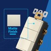 LIDER Minimalist Design Matte Finish Lighted Triple Switch with Screwless