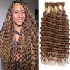 Human Braiding Hair - 20 Inch, 5 Bundles, Deep Wave,