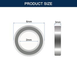 HiPicco 692ZZ Deep Groove Ball Bearings, ID 2mm x OD 6mm x Width 3mm Miniature Bearings, Double Metal Shielded Ball Bearing Chrome Steel Z2 Lever 20pcs