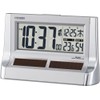 Citizen 8RZ128-019 Rhythm Alarm Clock, Radio Clock, Digital, Solar, Auxiliary