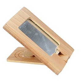 Set of 3- Indian Elegant Wooden Purse Mirrors Hand Carved Motif - Christmas Gifts Favors for Women [sku100444]